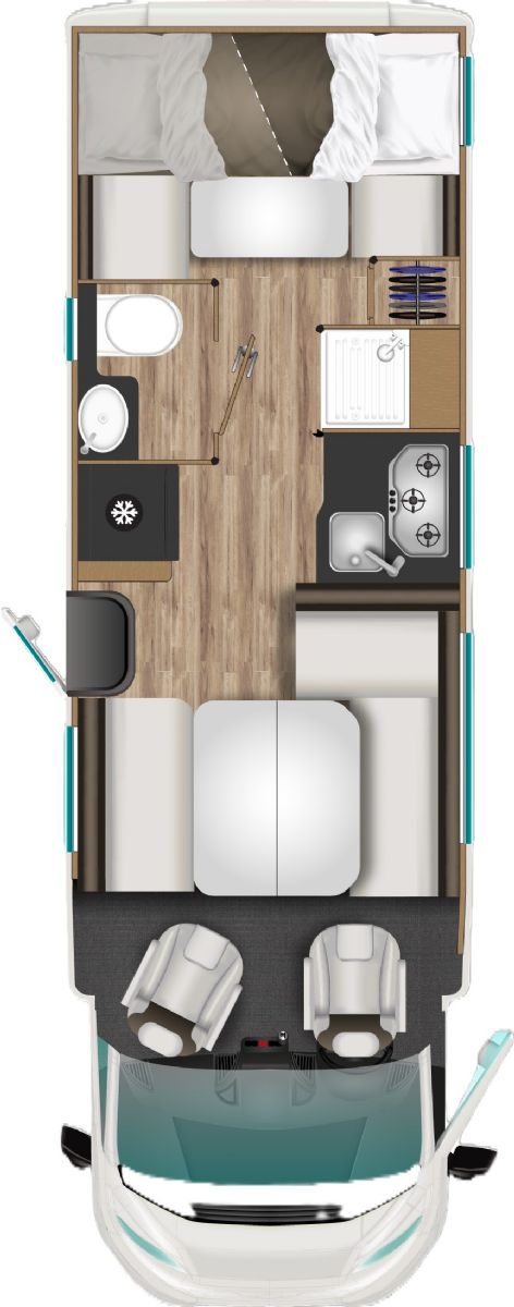 Twin Fixed Singles floorplan