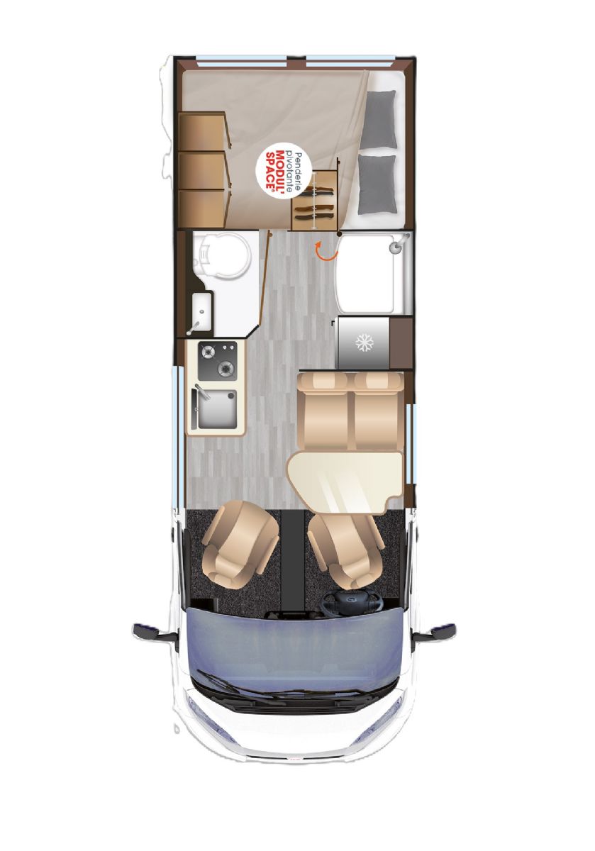 Transverse Rear Bed floorplan
