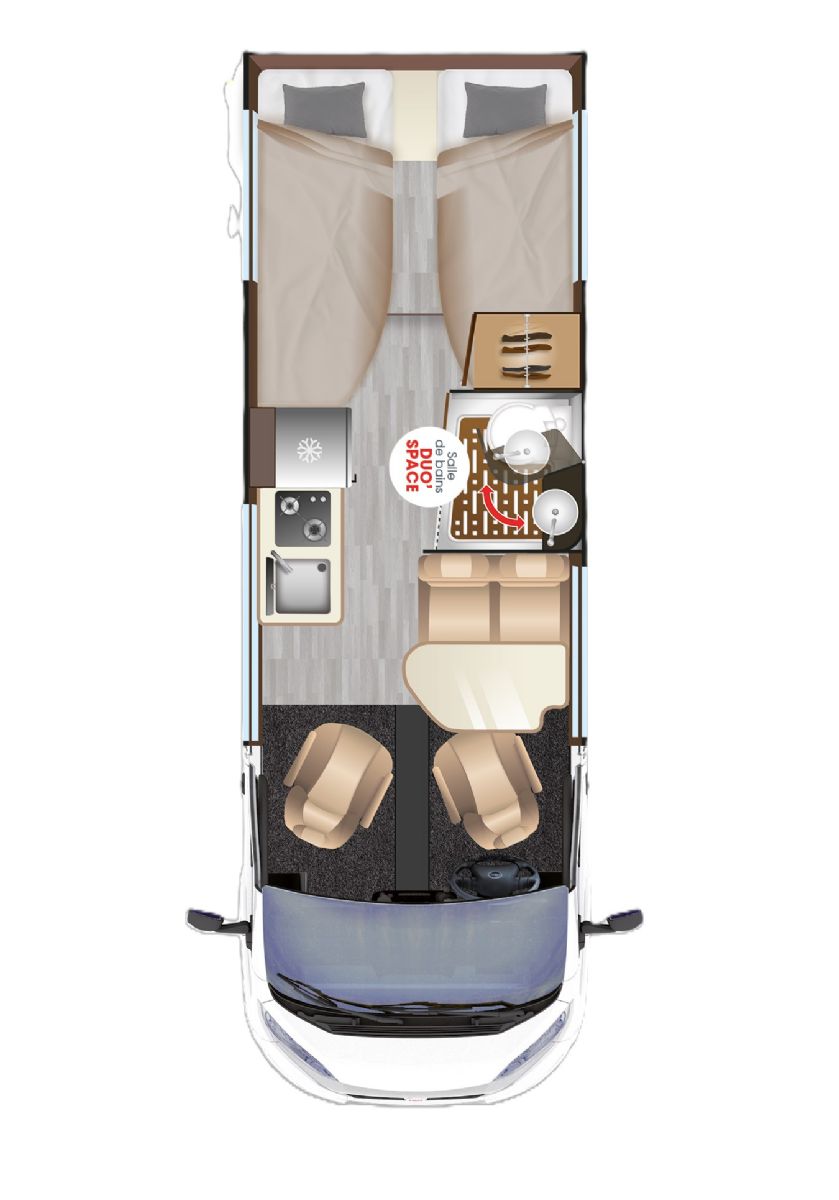 Twin Singles Rear floorplan