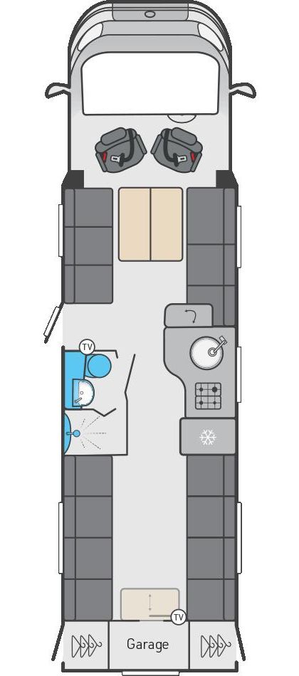 Rear Island Bed floorplan