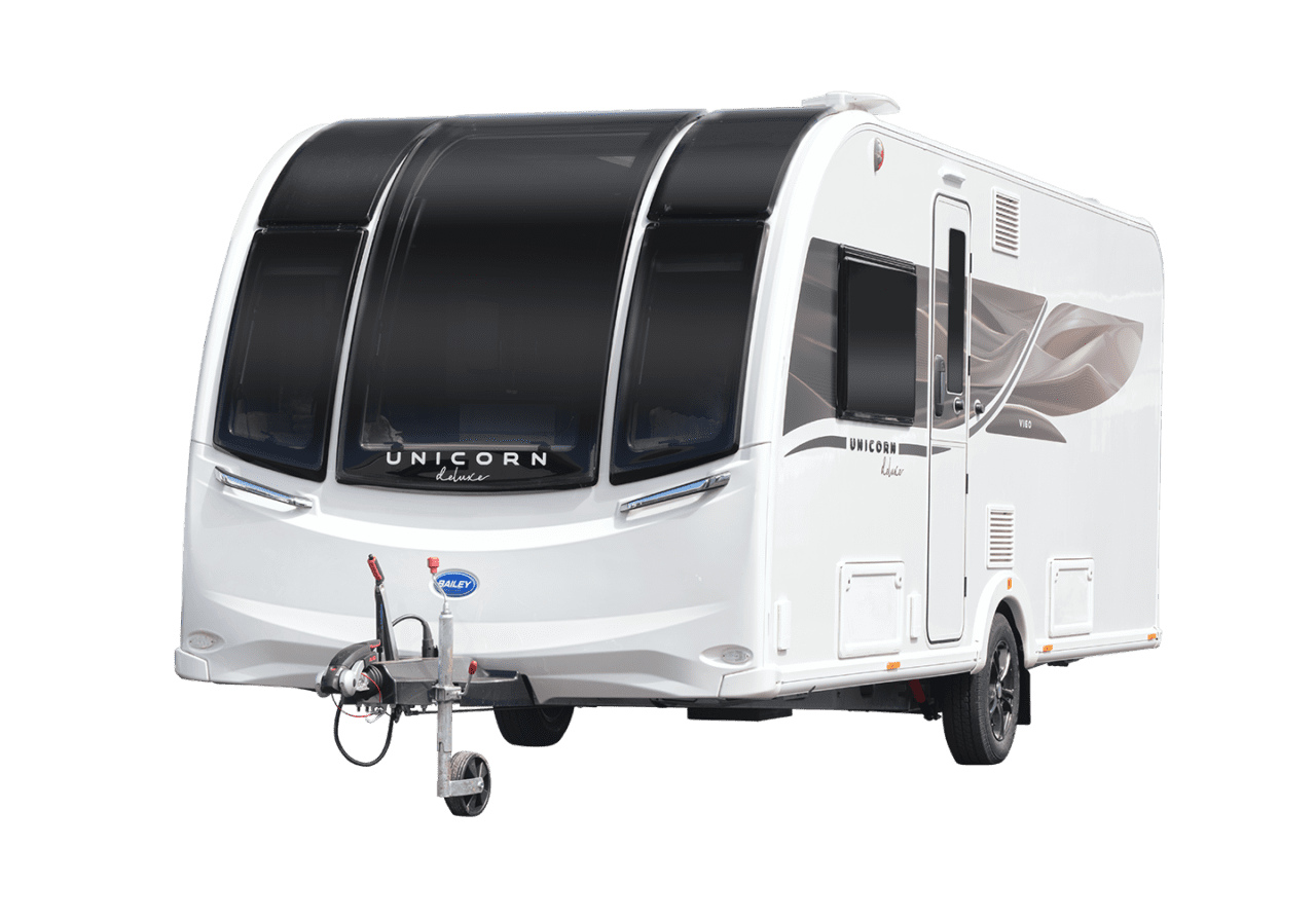 2026 Bailey Unicorn Deluxe Vigo New 4 Berth Caravan with Fixed Bed