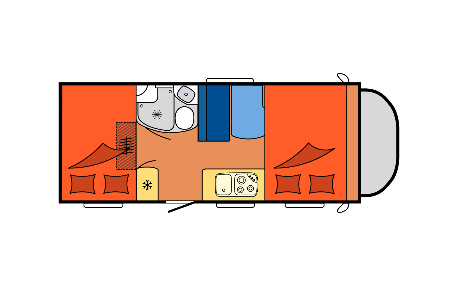 Hobby Siesta daytime floor plan