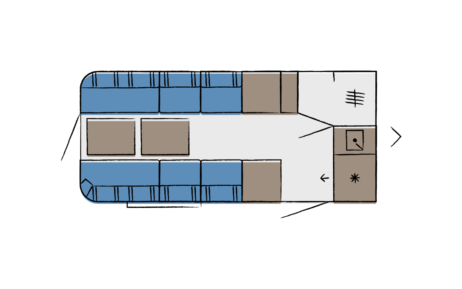 Hobby BEACHY 450 daytime floor plan