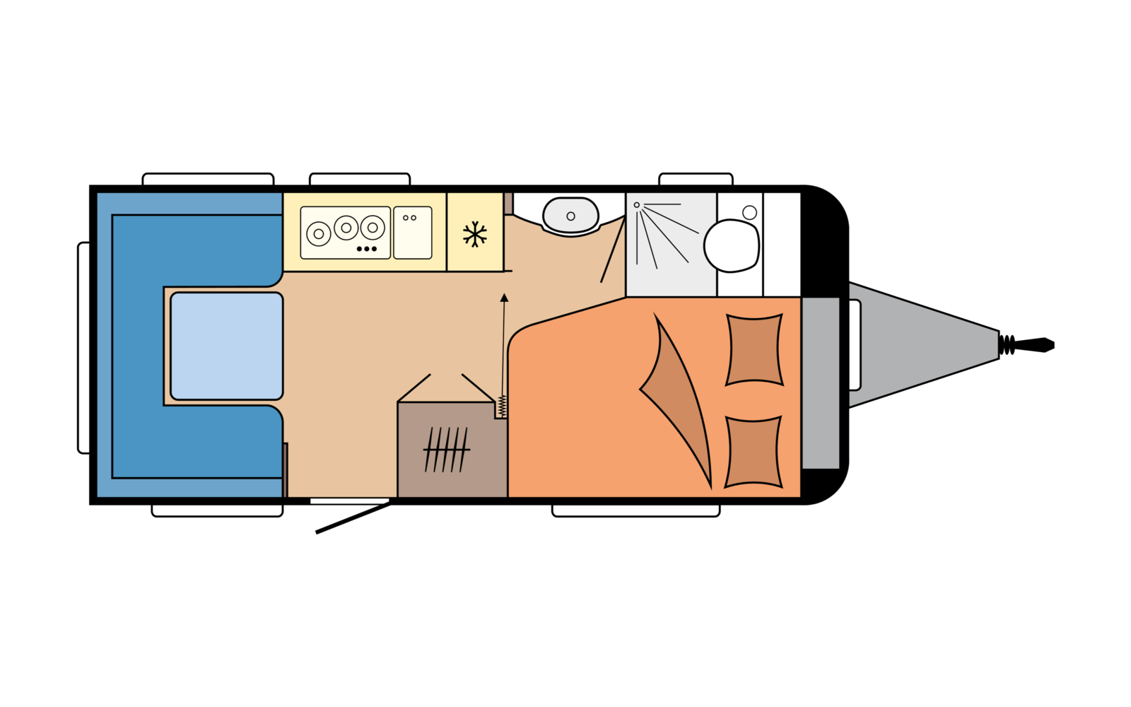 Hobby EXCELLENT EDITION 460 UFE daytime floor plan