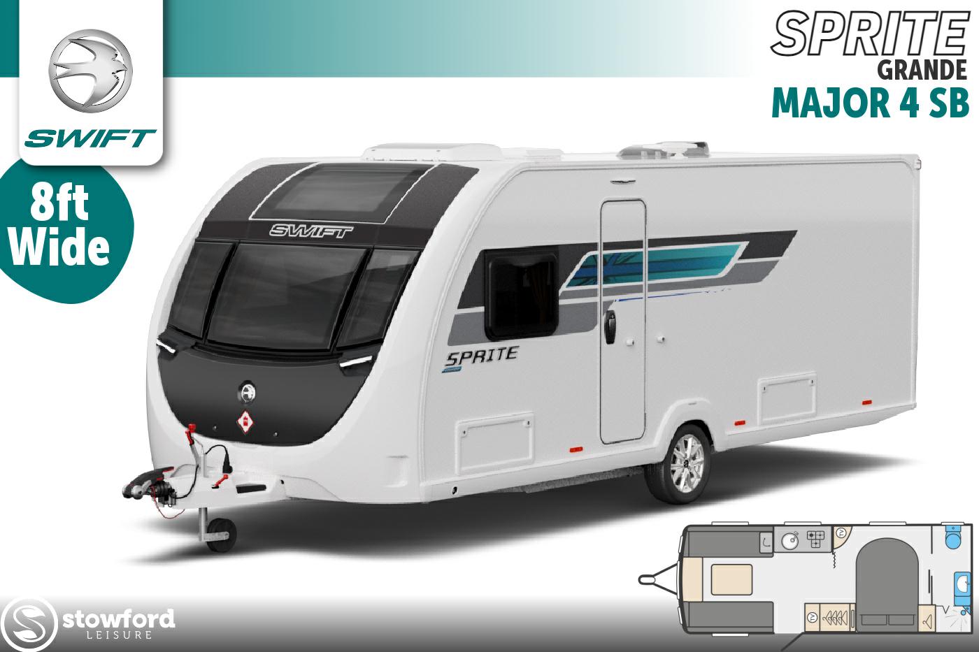 2022 Sprite Major 4 Used Caravan with Transverse Island Bed