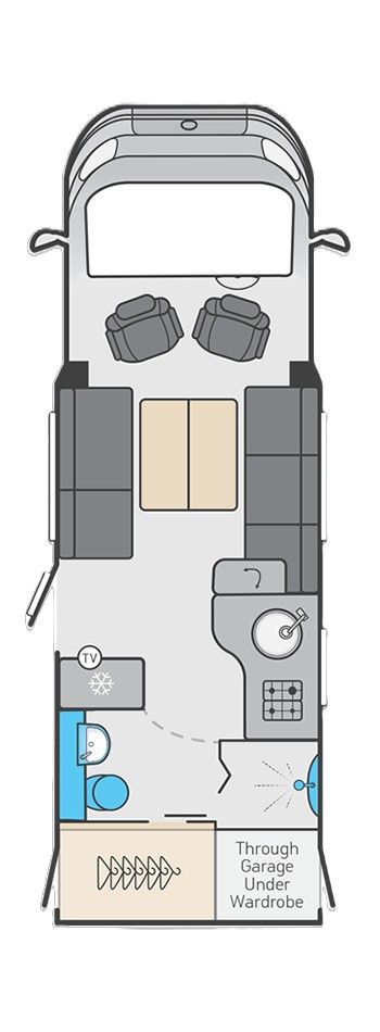 Swift Escape 640 2000 4-Berth with Full-Width End Washroom